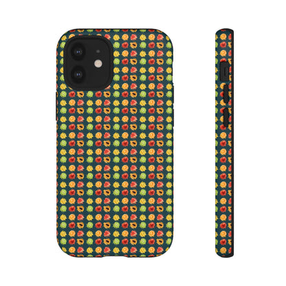 Floral Dot Tough Phone Case — Retro Pattern Protective Phone Cover