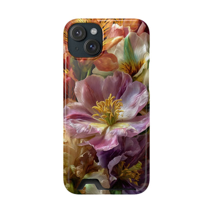 Coque de téléphone Floral Velvet Bloom avec porte-cartes