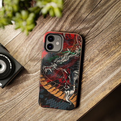 Coque de téléphone renforcée Dragon Rage — Housse protectrice iPhone style tatouage