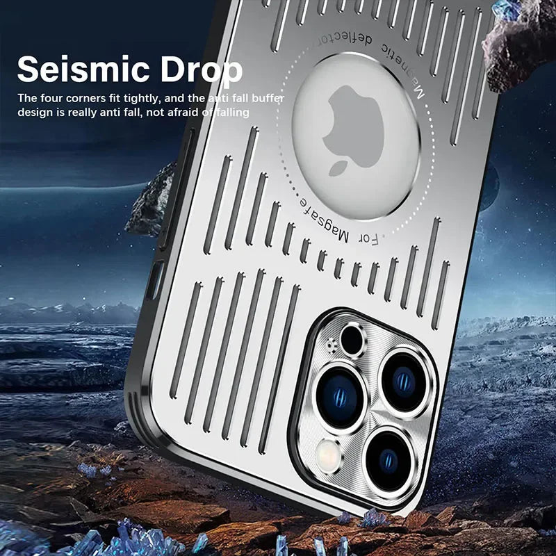 Aluminium Heat Dissipation Metal Case for iPhone 12–17 Series | Pro Max Back Cover