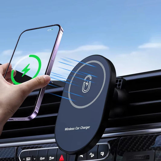 30W MagSafe Magnetic Car Wireless Charger | Air Vent Phone Holder for iPhone 12–16 Series